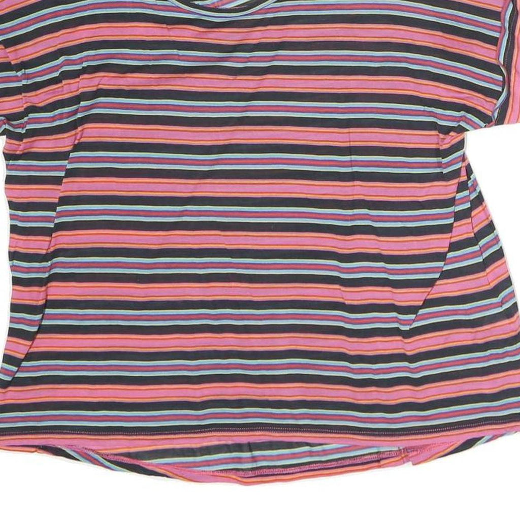 MAX & CO Womens Multicolour Striped Basic Short Sleeve Round Neck Top L Casual