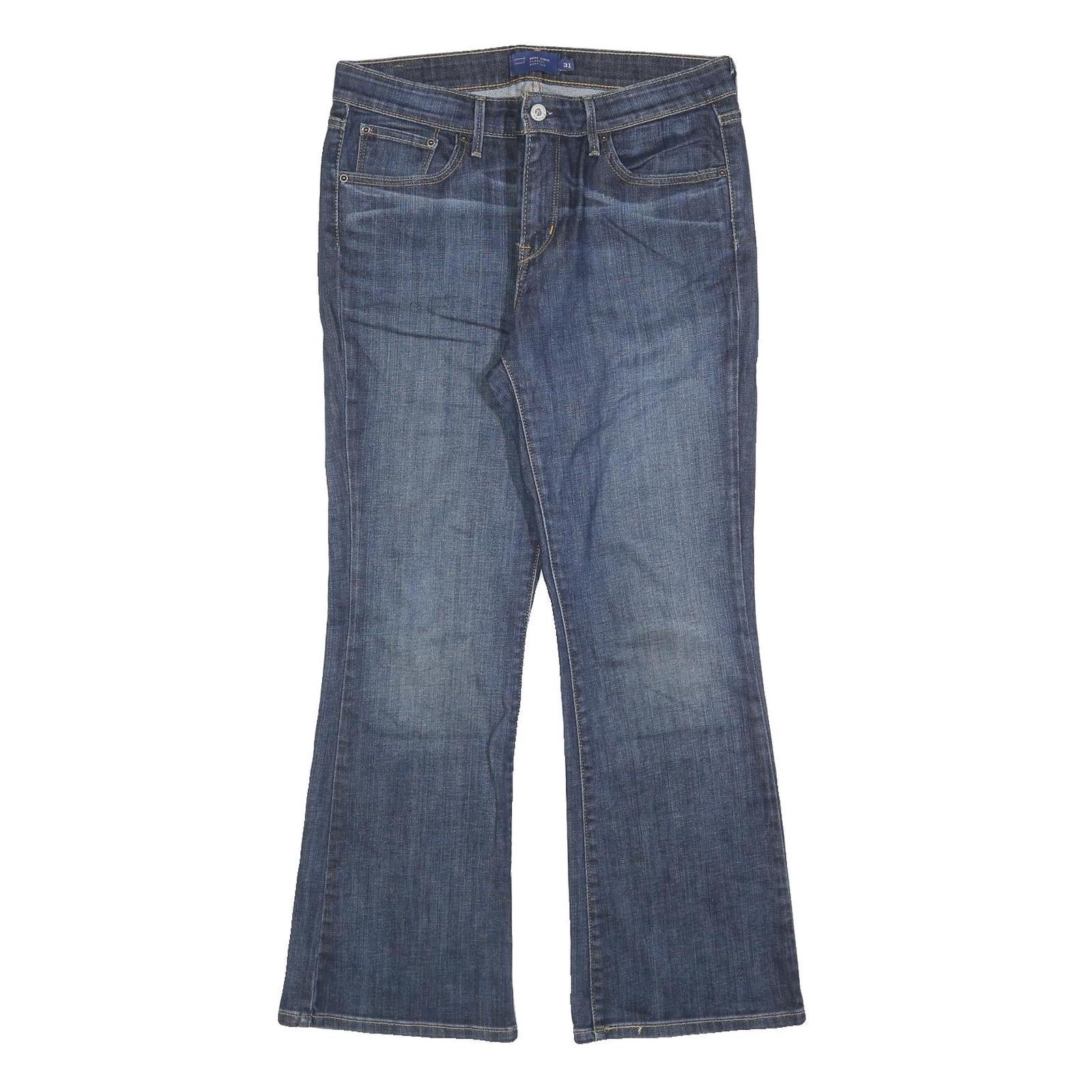 LEVI'S Womens Regular Fit Blue Denim Jeans W31 L30 Zip Classic Style