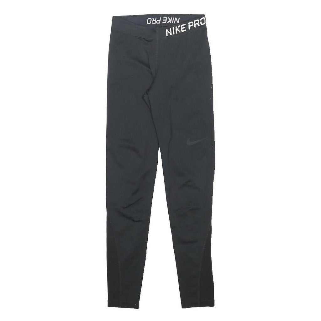 NIKE Womens Leggings Black XS W21 L25 Slim Tapered Nike Pro Gym Leggings