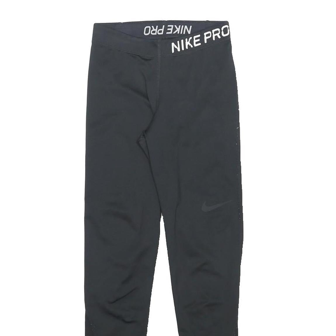 NIKE Womens Leggings Black XS W21 L25 Slim Tapered Nike Pro Gym Leggings