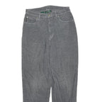 LAUREN RALPH LAUREN Womens Cotton Blend Grey Regular Straight Trousers W28 L30