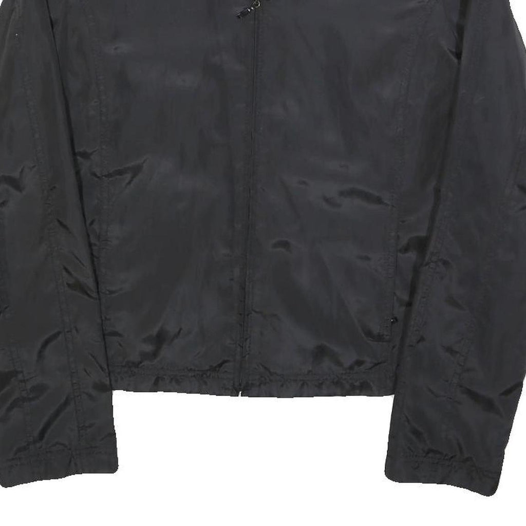 HUGO BOSS Womens Black Jacket S Polyester Plain Zip Casual Lightweight