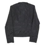 HUGO BOSS Womens Black Jacket S Polyester Plain Zip Casual Lightweight