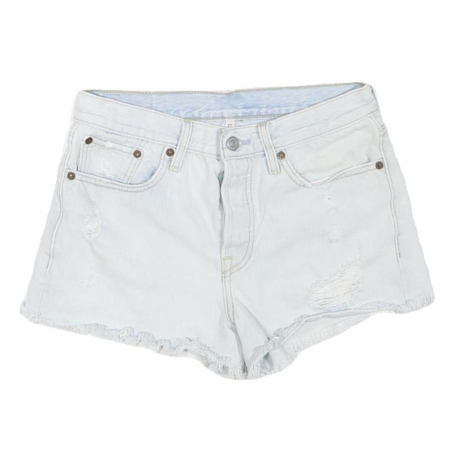 LEVI'S Womens Shorts Blue Casual Cut-Off Distressed S W28 Summer Denim