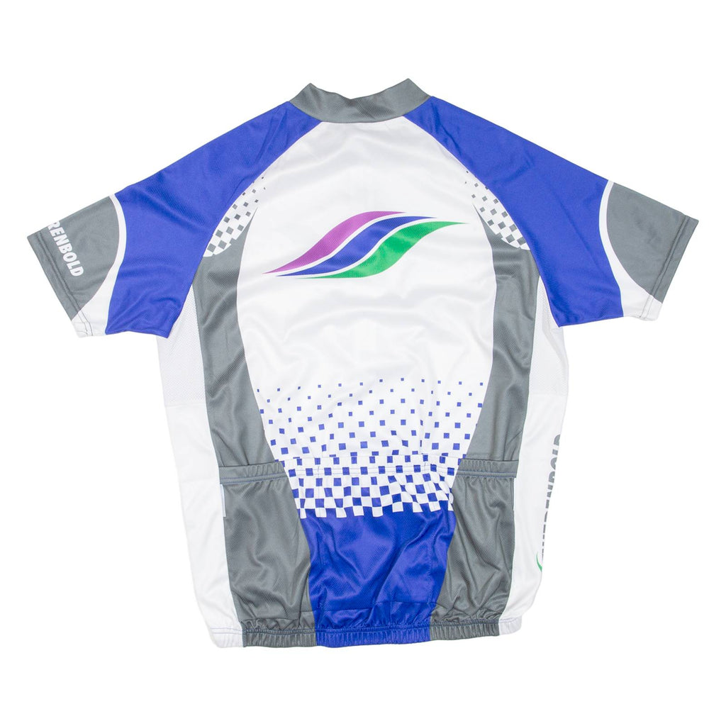 Cycling Mens Jersey Blue Full Zip L