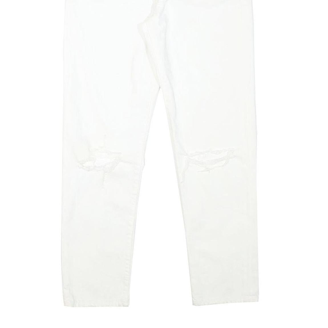 POLO RALPH LAUREN Womens White Regular Straight Denim Jeans W28 L26 Distressed