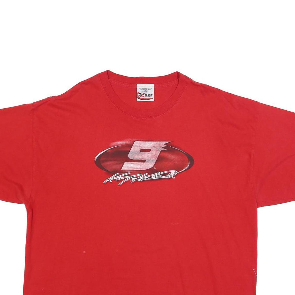 CHASE AUTHENTICS Mens Red Large Graphic T-Shirt XL Short Sleeve Round Neck