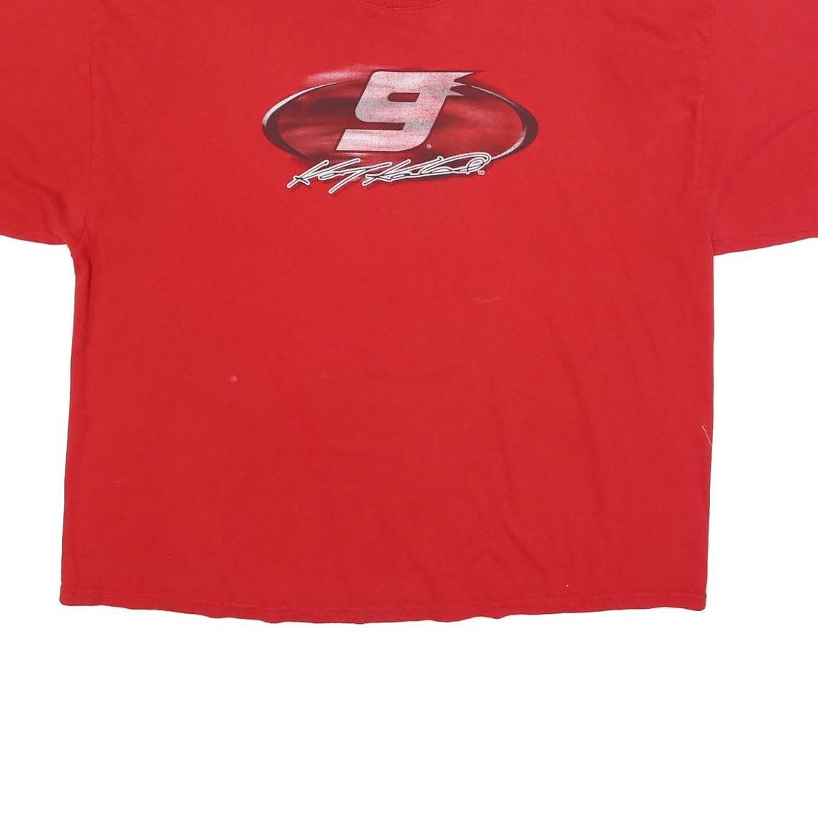 CHASE AUTHENTICS Mens Red Large Graphic T-Shirt XL Short Sleeve Round Neck