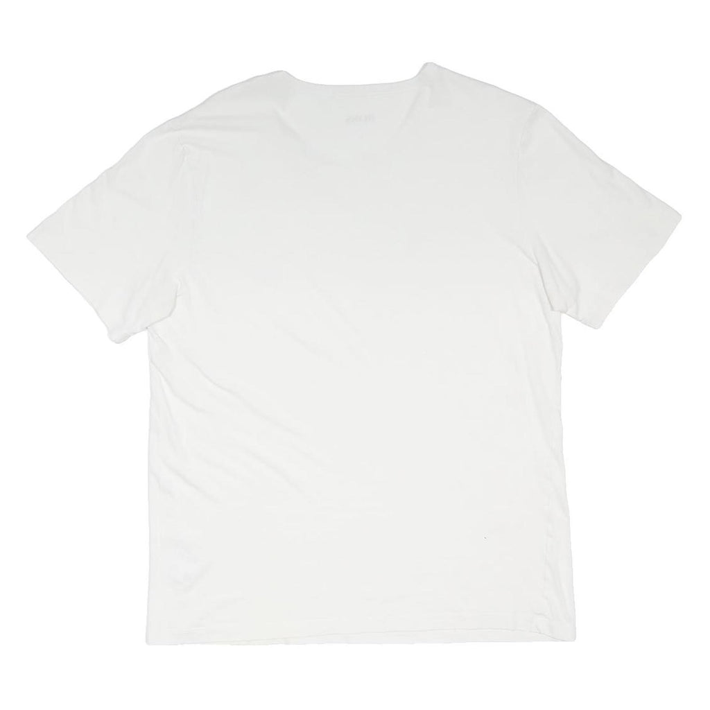 BOSS HUGO BOSS Mens White Plain T-Shirt XL Short Sleeve Round Neck Jersey Cotton