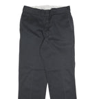 DICKIES Mens Cotton Blend Black Regular Fit Straight Leg Trousers W30 L30