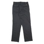 DICKIES Mens Cotton Blend Black Regular Fit Straight Leg Trousers W30 L30