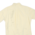 RALPH LAUREN Mens Cream Short Sleeve Cotton Blend Shirt S Classic Button Down
