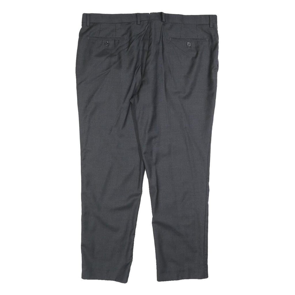 BOGGI Mens Regular Fit Grey Trousers W40 L30 Zip Closure Classic Formal