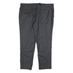 BOGGI Mens Regular Fit Grey Trousers W40 L30 Zip Closure Classic Formal