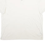 CALVIN KLEIN Mens White Polo Shirt 2XL Short Sleeve Plain Cotton Casual