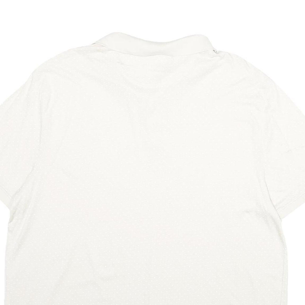 CALVIN KLEIN Mens White Polo Shirt 2XL Short Sleeve Plain Cotton Casual