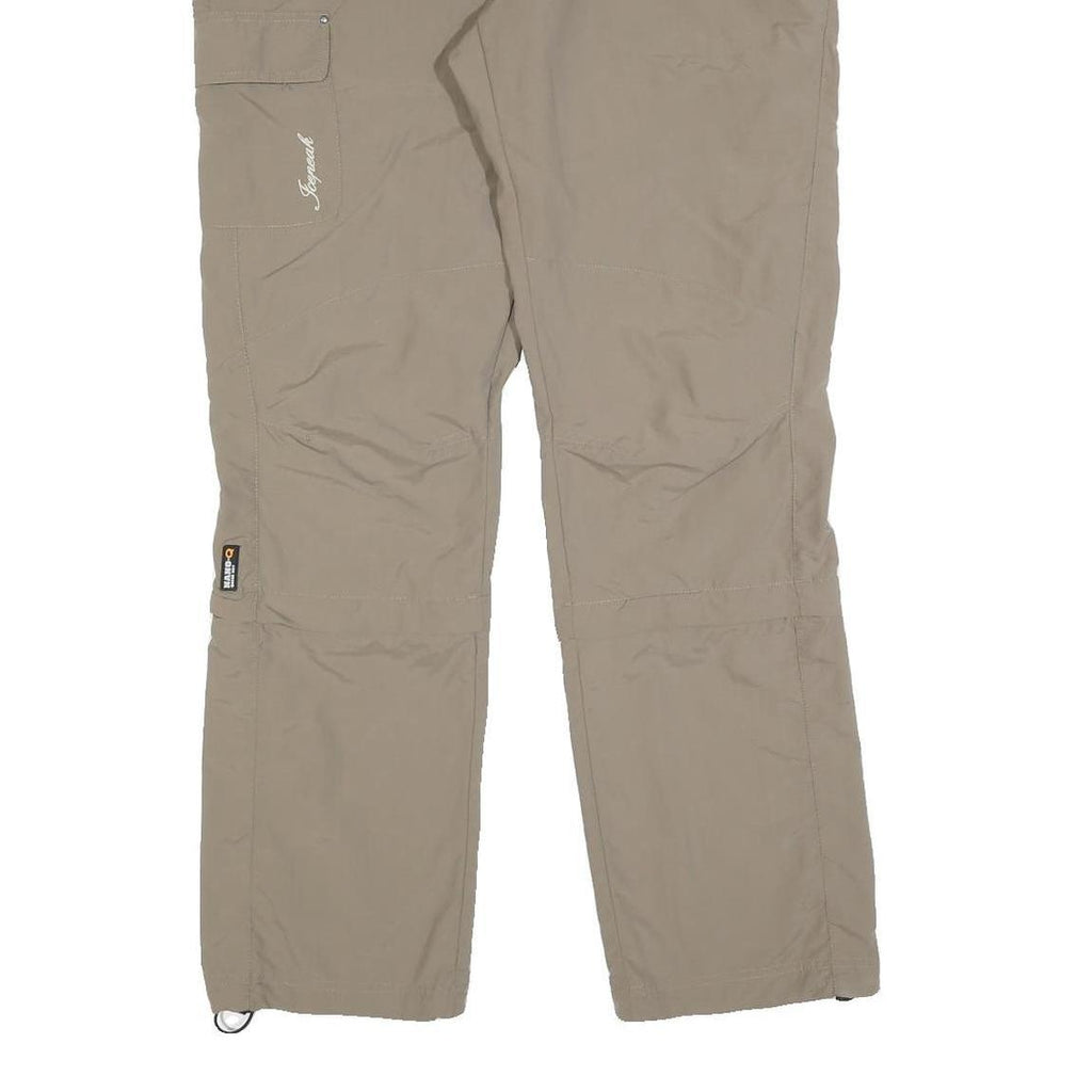 ICEPEAK Womens Regular Beige Cargo Trousers Polyester Blend W36 L32 Outdoor Zip