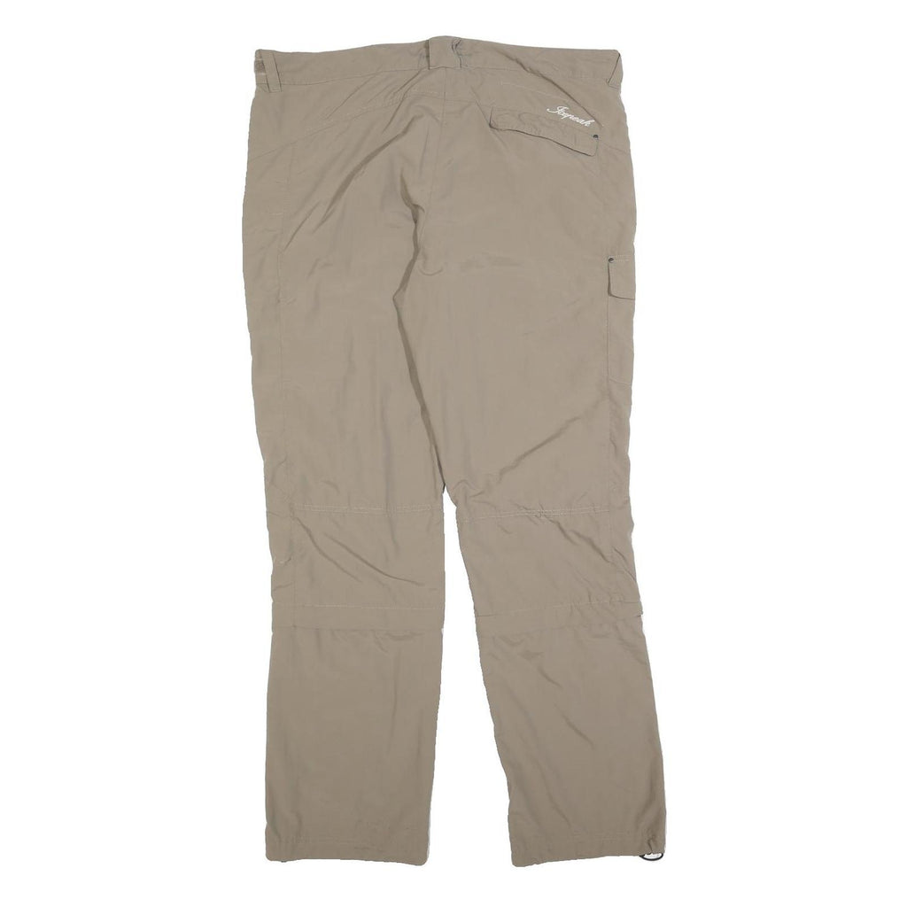 ICEPEAK Womens Regular Beige Cargo Trousers Polyester Blend W36 L32 Outdoor Zip