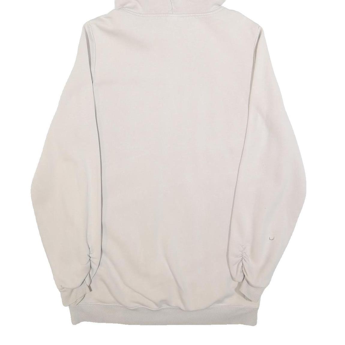 REEBOK Womens Cream Black & White Hoodie Cotton Blend Dress M Casual Sportswear