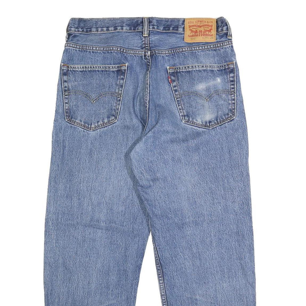 LEVI'S 550 Mens Jeans Blue Relaxed Straight Denim Medium W34 L29 Classic Denim