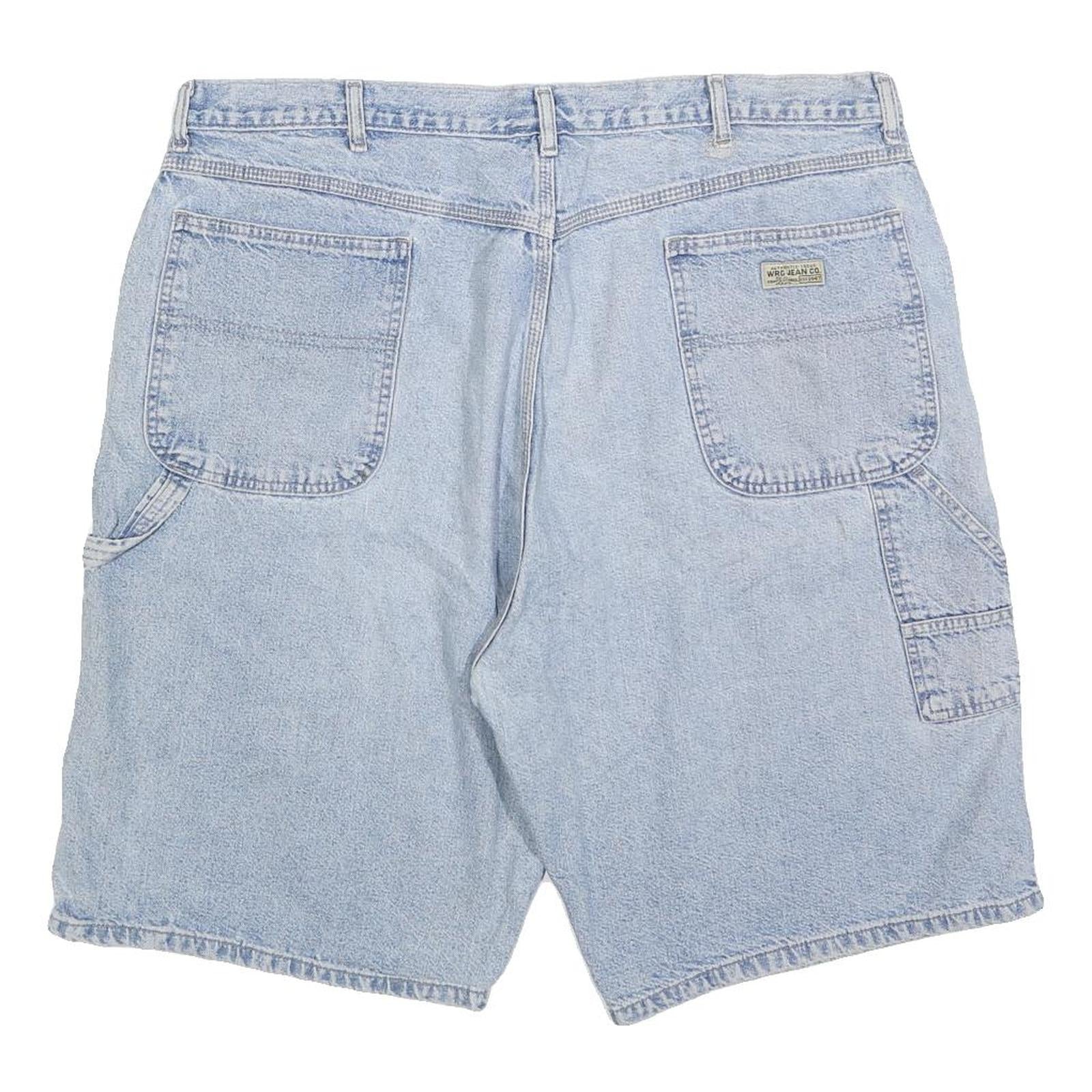 WRANGLER Mens Denim Light Blue Casual Shorts XL W38 Cotton Blend Relaxed Fit