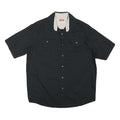 WRANGLER Mens Black Shirt L Cotton Blend Casual Button Up Pocket Style