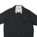 WRANGLER Mens Black Shirt L Cotton Blend Casual Button Up Pocket Style