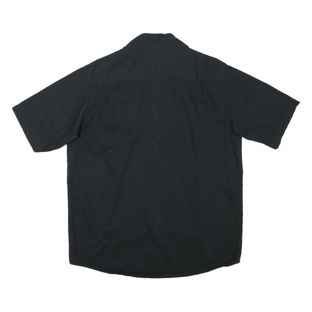 WRANGLER Mens Black Shirt L Cotton Blend Casual Button Up Pocket Style