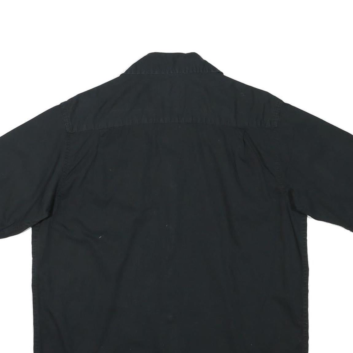 WRANGLER Mens Black Shirt L Cotton Blend Casual Button Up Pocket Style