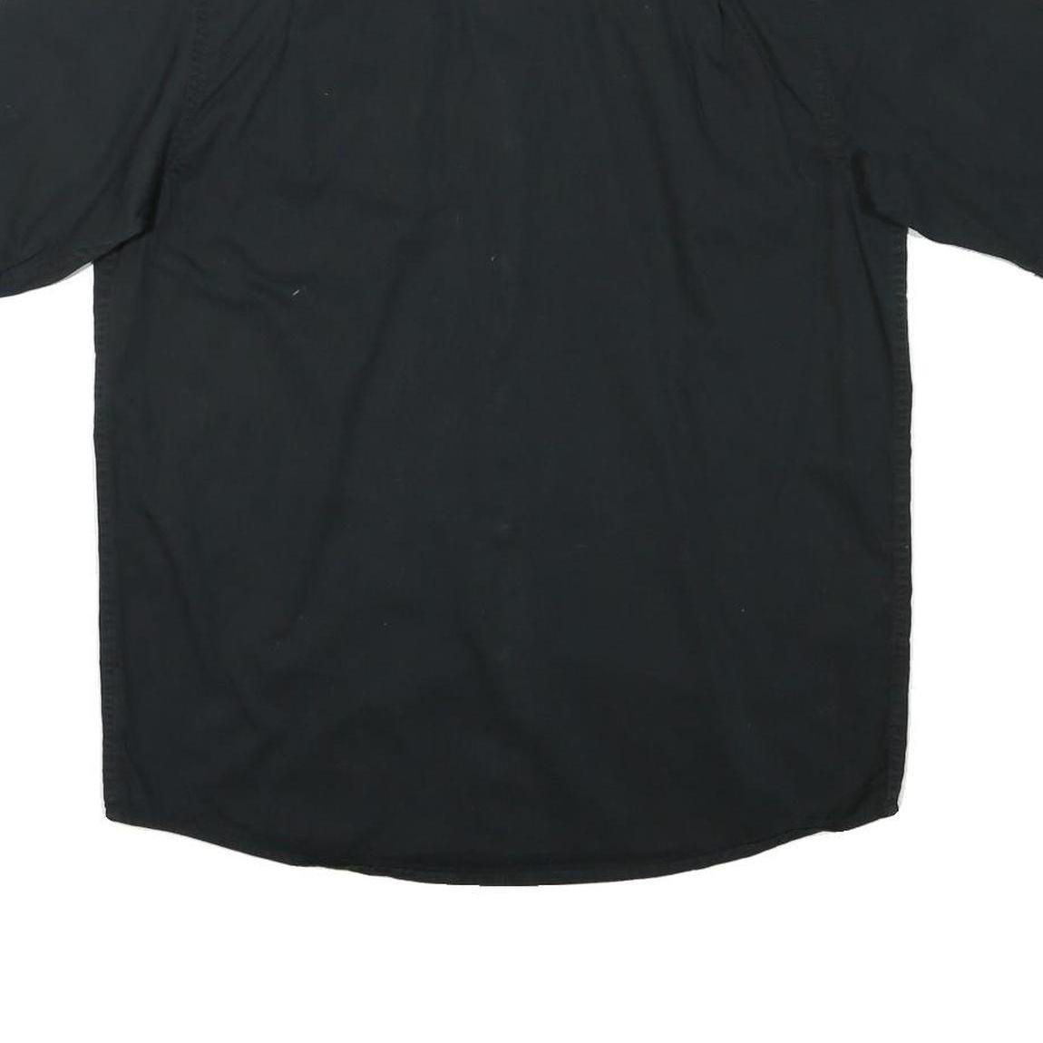 WRANGLER Mens Black Shirt L Cotton Blend Casual Button Up Pocket Style