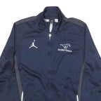 AIR JORDAN Mens Navy Blue Basketball Zip Jacket M Polyester Blend Dri-Fit