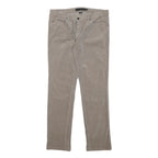CALVIN KLEIN JEANS Womens Cotton Blend Beige Slim Straight Trousers W35 L32