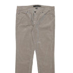 CALVIN KLEIN JEANS Womens Cotton Blend Beige Slim Straight Trousers W35 L32