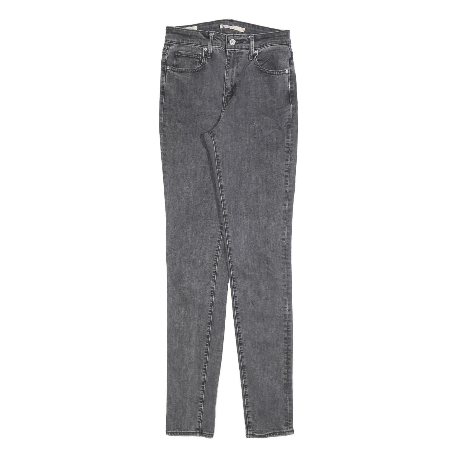 LEVI'S 721 Womens Slim Denim Jeans Grey Stone Wash W28 L32 Stylish Comfortable