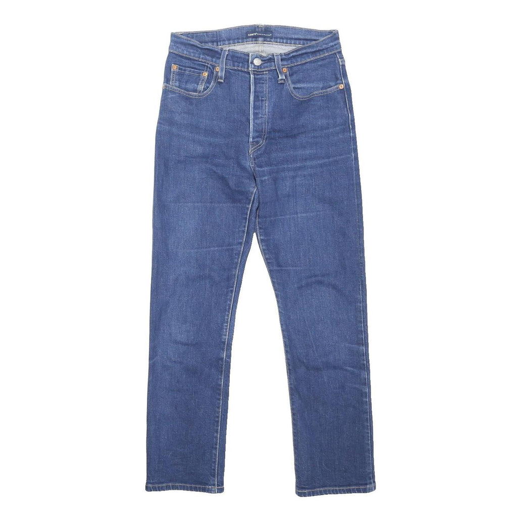 LEVI'S 501 Womens Blue Regular Straight Denim W28 L27 Classic Button Jeans