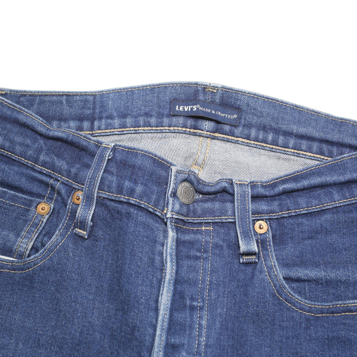 LEVI'S 501 Womens Blue Regular Straight Denim W28 L27 Classic Button Jeans