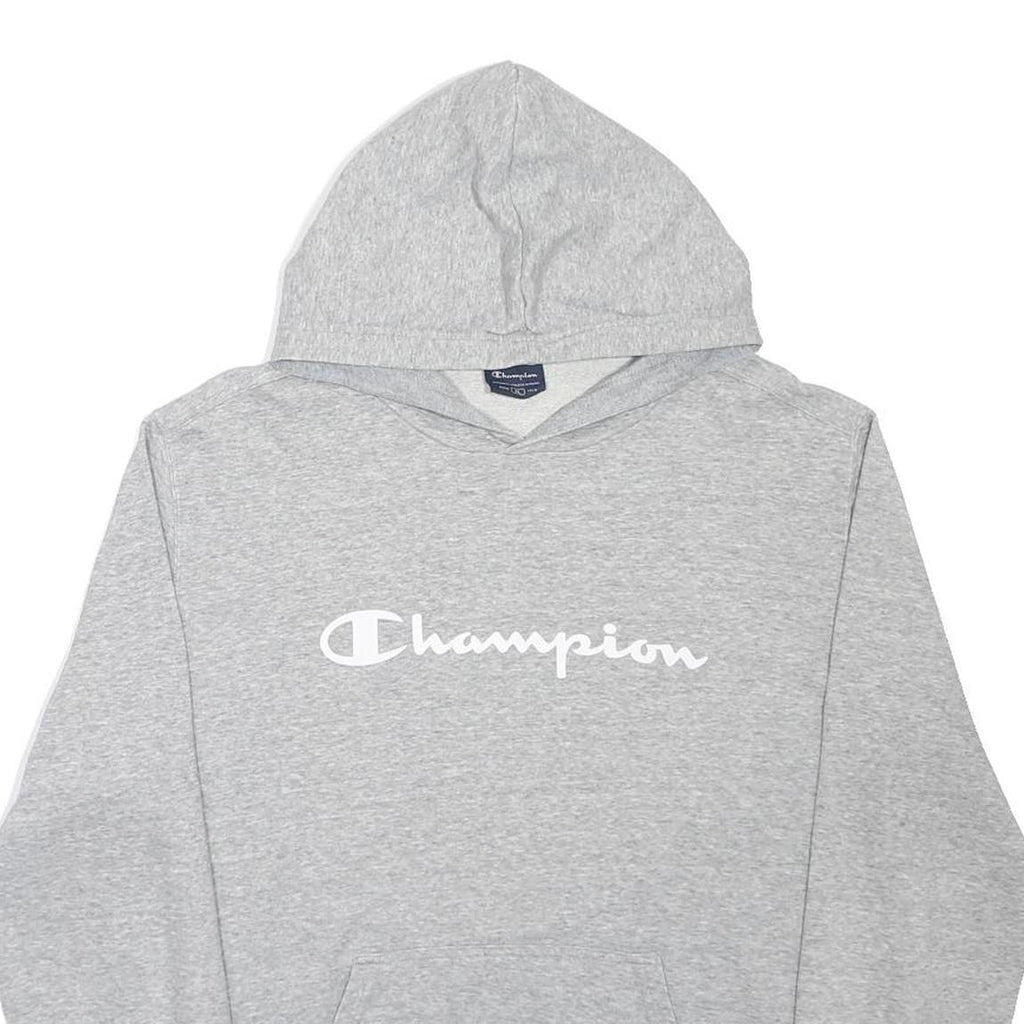 CHAMPION Mens Grey Hoodie XL Cotton Blend Pullover Casual Sweatshirt