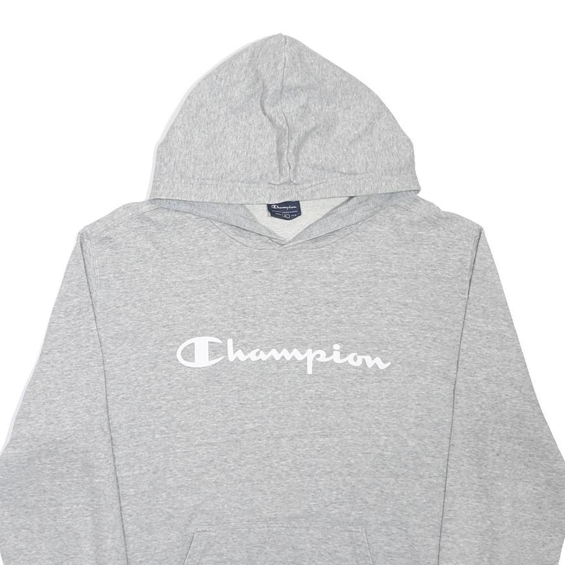 CHAMPION Mens Grey Hoodie XL Cotton Blend Pullover Casual Sweatshirt