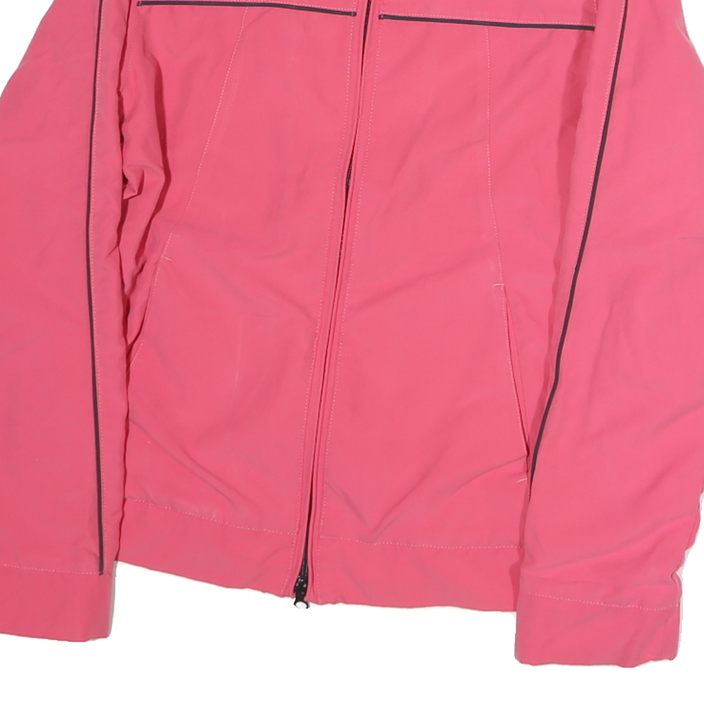 REEBOK Womens Pink Jacket M Polyester Zip Plain Lightweight Casual Sport