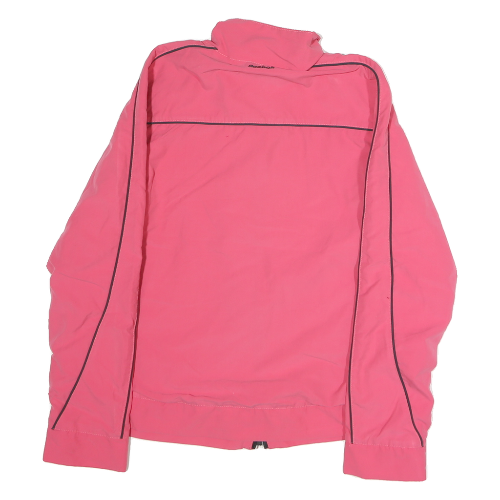 REEBOK Womens Pink Jacket M Polyester Zip Plain Lightweight Casual Sport