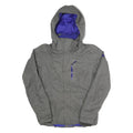 THE NORTH FACE Womens Grey & Purple Outdoor Jacket S Polyester Blend Zip Hooded