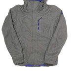 THE NORTH FACE Womens Grey & Purple Outdoor Jacket S Polyester Blend Zip Hooded