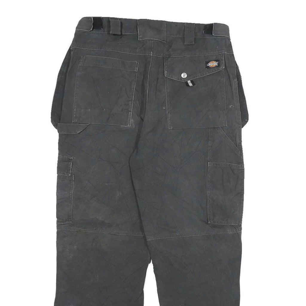 DICKIES Mens Cotton Blend Black Regular Straight Trousers W30 L27 Workwear