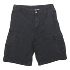 CARHARTT Mens Black Cargo Shorts M W31 Durable Cotton Blend Workwear
