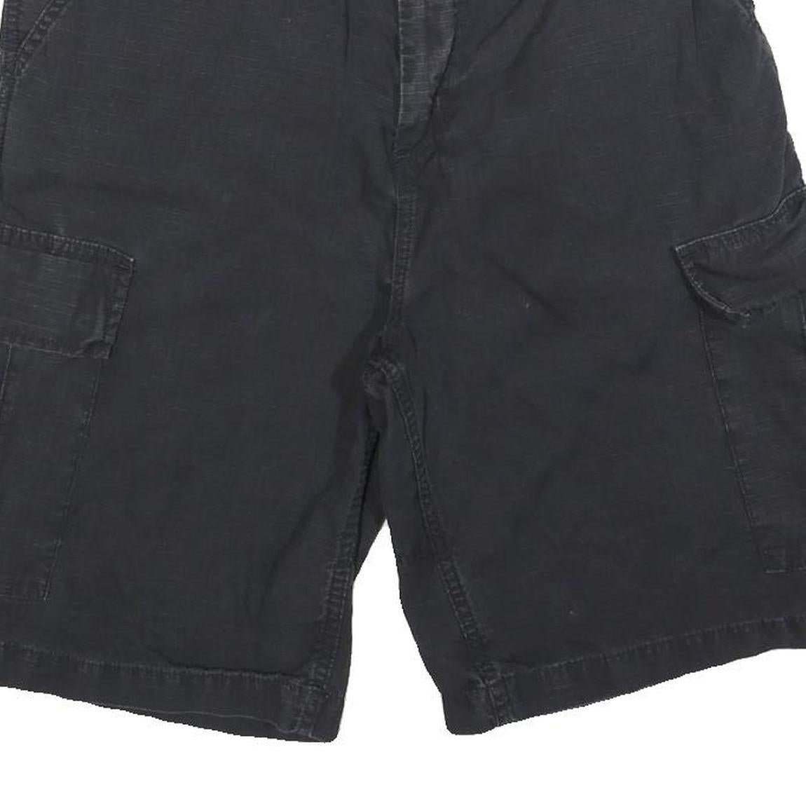 CARHARTT Mens Black Cargo Shorts M W31 Durable Cotton Blend Workwear