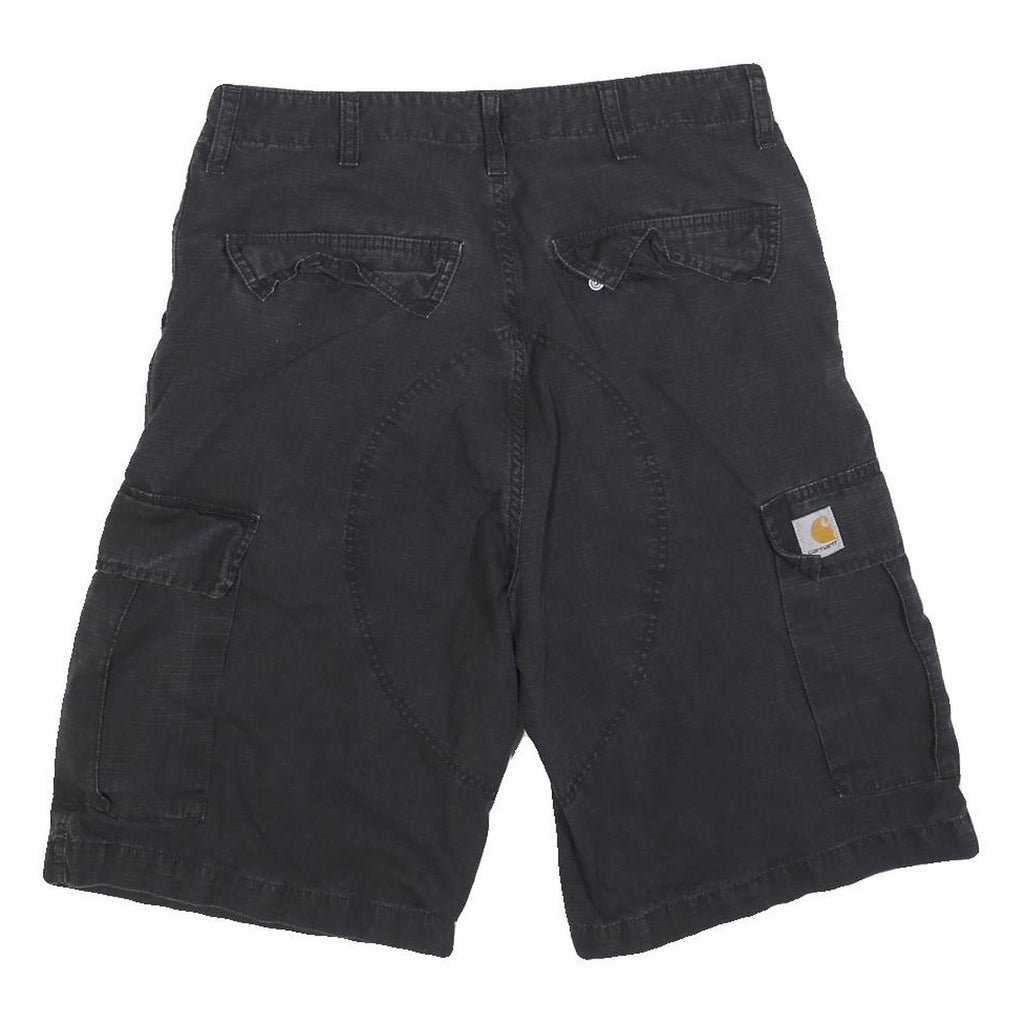 CARHARTT Mens Black Cargo Shorts M W31 Durable Cotton Blend Workwear
