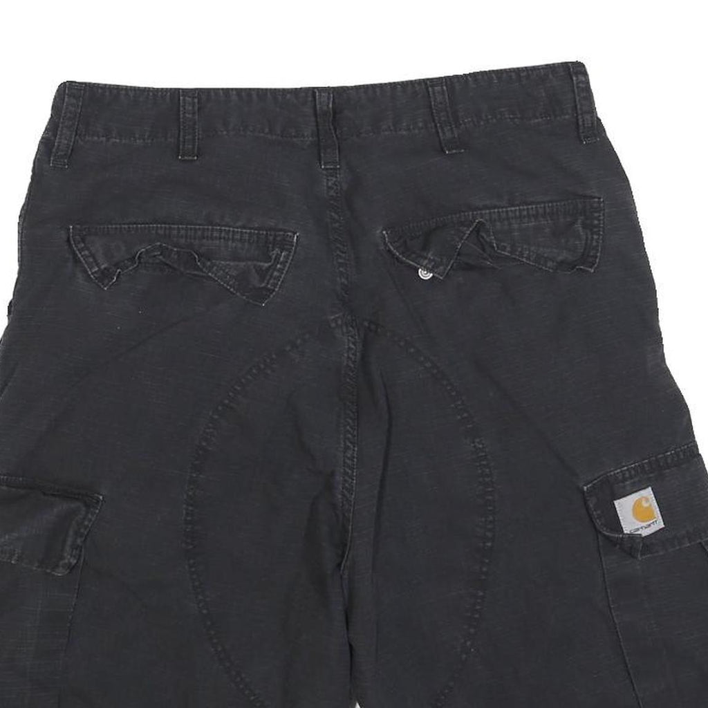 CARHARTT Mens Black Cargo Shorts M W31 Durable Cotton Blend Workwear