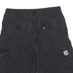 CARHARTT Mens Black Cargo Shorts M W31 Durable Cotton Blend Workwear