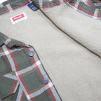 WRANGLER Fleece lined Mens Green & Brown Check Cotton Blend Shirt L Casual