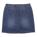 CHRISTOPHER & BANKS Womens Blue Cotton Blend Denim Straight Skort Skirt M
